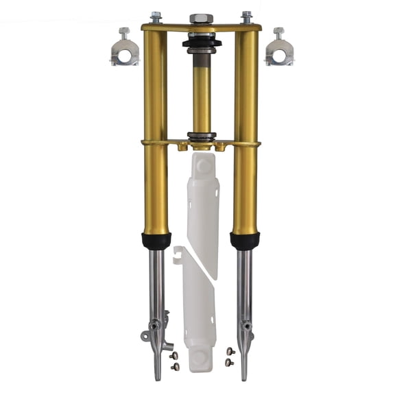 Complete 20" Front Fork Suspension Shock Assembly for Drum Brake Dirt Pit Pro Trail Bike Motocross Upside Down Shocker XR50 CRF50 50cc 70cc 90cc 110cc Motorcycle Parts Gold