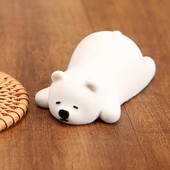 KALLORY  3 Pcs Polar Bear Ornaments Figurines Toddler Decoration Child