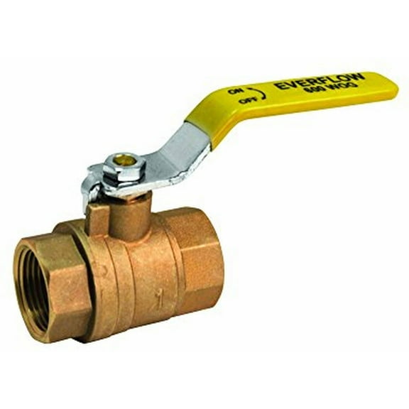 Midline Valve 600T034-NL Lead Free Full Port Forged Brass Ball Valve with Female Threaded IPS Connections, 3/4"