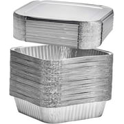 20 Pack Diplastible Square Disposable Aluminum Cake Foil Pans| 8 inch