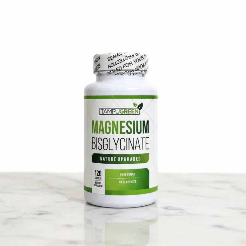 Magnesium Bisglycinate 200 mg – Highly Absorbable Formula for Sleep & Relaxation, Muscle & Nerve Support – 120 Capsules – Non-GMO – GMP Certified – Made in USA – TAMPUGREEN®