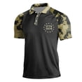 thumbnail image 3 of Havenx Men's 250th Anniversary American Flag Print Polo Shirt Short Sleeve Camo Shirts Button Front Collar Lapel Golf Shirt Patriotic 4th Of July Fashion Causal Vintage Tee,Multicolor 2XL, 3 of 4