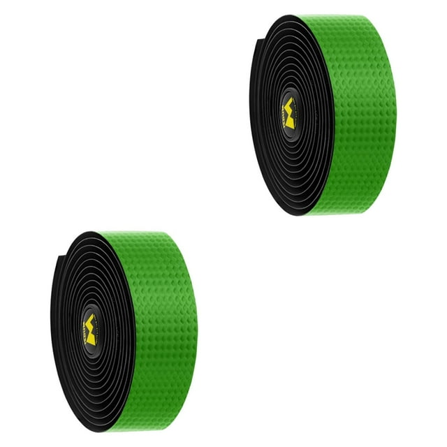 2 cintas para manillar de bicicleta, envolturas para manillar de bicicleta, agarre cómodo, absorción de impactos, EVA PU, envolturas para manillar de Negro Verde
