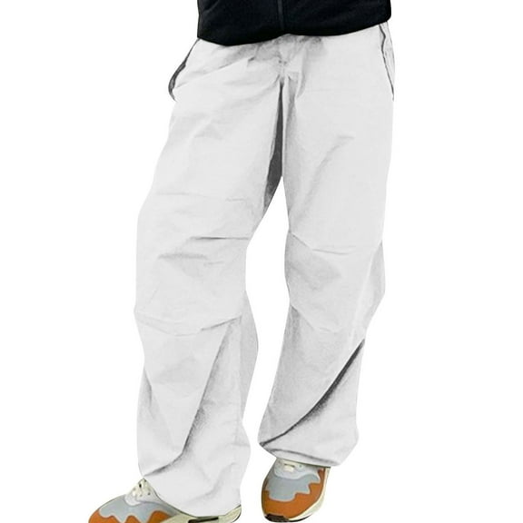 FAIWAD Womens Sweatpants with Pockets Cotton Linen Elastic Waist Capri Pants Plus Size Drawstring Pants