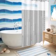 thumbnail image 6 of No Hook Shower Curtain, Modern Minimalist Art Shower Curtains for Bathroom with See Through Top Window, Gray Simple Geometric Lines Art Waterproof & Washable Bath Curtain Stand Up Stall 36"x72", 6 of 9