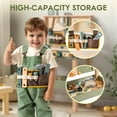 thumbnail image 5 of Robud Wooden Pretend Play Tool Bench for Kids – Toddler Construction Workshop Set with Tool Belt, Goggles & Drawing Paper – Creative Learning Toy Gift for Ages 3+, Green, 5 of 12