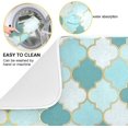 thumbnail image 2 of Geometric Lattice Turquoise Dish Drying Mats for Kitchen 18x24 inch Buffalo Check Plaid Ceramic Mosaic Marble Stone Dish Drying Drainer Pad Rack Sink Mat for Kitchen Counter Coffee Bar, 2 of 6