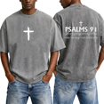 thumbnail image 2 of Christian Graphic Shirts for Men Vintage Acid Wash Oversized Tshirts Faith Cross Print Short Sleeve Casual Streetwear Summer Tops, 2 of 8