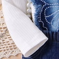 thumbnail image 5 of TOWED22 Toddler Infant Baby Girl Fall Winter Clothing Set 2 Piece Outfits Long Sleeve Crewneck Tee and Pants Soft for School(Blue,6-9 M), 5 of 9