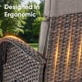 thumbnail image 4 of Gymojoy 5-Piece Patio Furniture Set with Swivel Recliner Chairs, Sofa and Coffee Table, Outdoor Wicker Patio Conversation Set with Adjustable Backrest & Footrest, 4 of 14