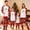 ZQR5-Red, variant on Meichang Matching Family Christmas Pajamas Set 2-Piece Holiday Sleepwear Cute Snowman Letter Print Long Sleeve Top with Pants Soft Family PJs