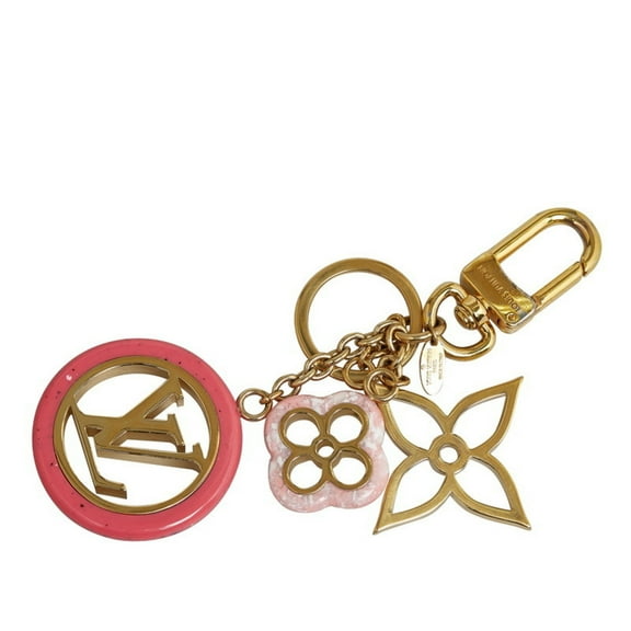 Pre-Owned Louis Vuitton Porte-Clés Color Line Charm Keychain M64525 Gold Pink Plated Women's...