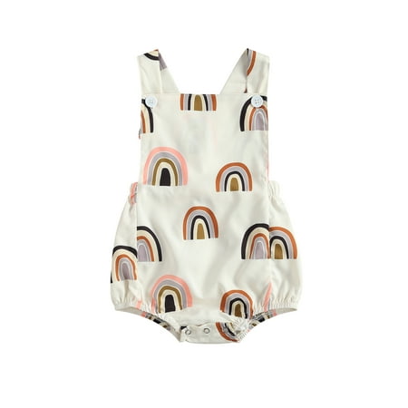 

Binpure Boy s Romper Newborn s Sleeveless Square Neck Print Jumpsuit