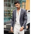 thumbnail image 3 of Men's Casual Suit Blazer Jackets Lightweight Sports Coats One Button, 3 of 5