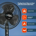 thumbnail image 3 of PAMI 16 Inch Oscillating Pedestal Fan, 3 Speeds Adjustable Height Tilt Electric Stand Up Fan for Bedroom Home Office, Black, 3 of 5