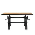 thumbnail image 6 of 60 Inch Dining Table, Black Natural, Wood, Rectangular, Industrial Kitchen Cafe Bistro Hospitality Restaurant, Modern Contemporary HB36036, 6 of 12