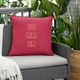thumbnail image 2 of 18" Hot Pink Sunbrella "Summer" Canvas Corded Indoor and Outdoor Square Throw Pillow, 2 of 2
