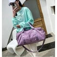 thumbnail image 6 of WANDF Gym Bag for Women, Sports Travel Duffel Bag Weekender Overnight Bag with Wet Pocket and Shoes Compartment for Women Girls Travel, Gym, Yoga, School,Purple, 6 of 6