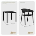 thumbnail image 5 of WestinTrends Playa 5-Piece Outdoor Metal Frame Square Dining Table Patio Set with Stackable Patio Dining Chairs, Black, 5 of 16