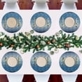 thumbnail image 7 of Ryvnso Blue Artistic Pattern Round Plate Mats Dining Table Placemat Set of 4 for Holiday Decoration, 7 of 7