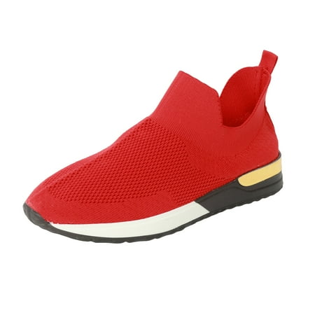 

Gubotare Athletic Sneakers Women Sneaker for Women Women s Athletic Walking Shoes Stretch Cloth Casual Mesh-Comfortable Work Sneakers (Red 8)