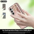 thumbnail image 5 of CCSmall for Samsung Galaxy S25+ Plus Case Cute for Women Girls– PU Leather Phone Cover with Wrist Strap Kickstand & Finger Ring Stylish Protective Case for Samsung S25 Plus, ZWD Rose, 5 of 8