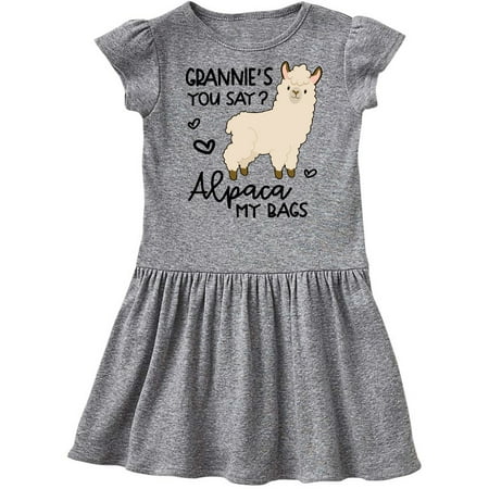 

Inktastic Grannie s You Say Alpaca My Bags Gift Toddler Girl Dress
