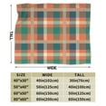 thumbnail image 3 of DouZhe Ultra-Soft Micro Fleece Lightweight Flannel Bed Blanket, Vintage Orange Plaid Stripes Print Cozy Warm Throw Blankets, 50"x40", 3 of 7