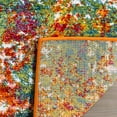 thumbnail image 4 of SAFAVIEH Watercolor Gemma Abstract Colorful Area Rug, Orange/Green, 2'7" x 5', 4 of 7