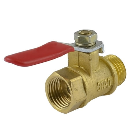 Brass Double Ball - Unique Bargains Plastic Coated Lever 1/4