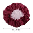 thumbnail image 2 of Unique Bargains 1 Pc Women Adjustable Double Layer Shower Cap for Bathroom Hotel Wine Red, 2 of 6