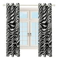 thumbnail image 4 of Animal Zebra Print Study Room Living Kitchen Bedroom For Blackout Curtain Printed 2 Panels, 4 of 6
