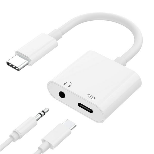 USB-C Headphone Adapter Earphone 3.5mm Jack Type-C Charger Port Splitter Supports Mic for HTC U12 Plus - Huawei P30 Pro, Mate 20 Pro 10 Pro - Samsung Galaxy S20 Plus Z