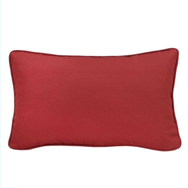 Outdoor Decor Ruby Red Lumbar Pillow, Red, 12W x 20D x 6H