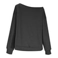 thumbnail image 3 of ABATAB Women's Oversized off Shoulder Sweatshirts Trendy Long Sleeve Basic Pullover Tops with Pockets Fall Lightweight Clothes(Small,Black), 3 of 6