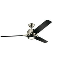 300060PN Kichler Lighting Zeus - Ceiling Fan with Light Kit - 18 inches tall by 60 inches wide-Polished Nickel Finish