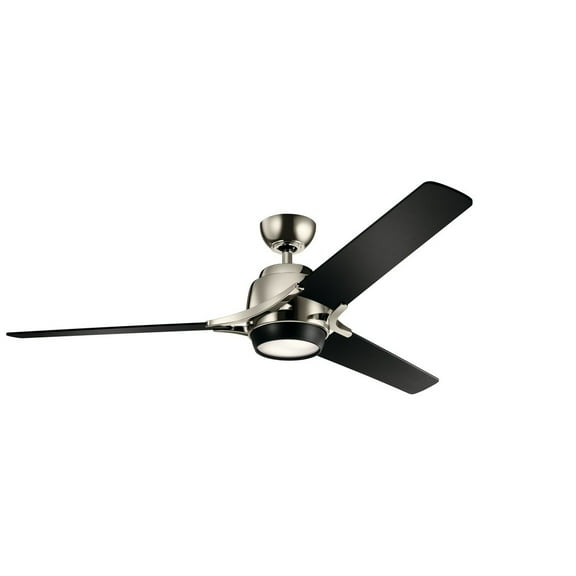 300060PN Kichler Lighting Zeus - Ceiling Fan with Light Kit - 18 inches tall by 60 inches wide-Polished Nickel Finish