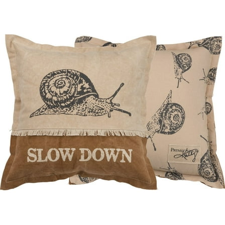 Slow Down Snail Pillow