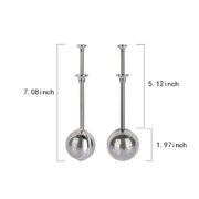 Tea Infuser for Loose Tea, Large Capacity Stainless Steel Tea Ball with Long Handle & Push Rod, Durable Tea Strainer, TIKA