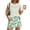 Army Green, variant on Women's Beachy Floral Co-ord, Sleeveless Pleated Blouse and Drawstring Shorts, Hawaii Themed Party and Travel Outfit Beige XXL