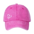 thumbnail image 2 of Only Moment Hot Pink Baseball Cap Golf Dad Hat Blended Fabric Vintage Adjustable Washed Distressed Denim Baseball Hat One Size, 2 of 4