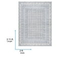 thumbnail image 4 of Livabliss x Our PNW Home Rainier Cottage Border Washable Area Rug, 2' x 2'11", White/Pale Blue, 4 of 11