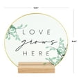thumbnail image 3 of Inspirational "Love Grows Here" Translucent Tabletop Plaque with Solid Wood Base Stand, 3 of 6
