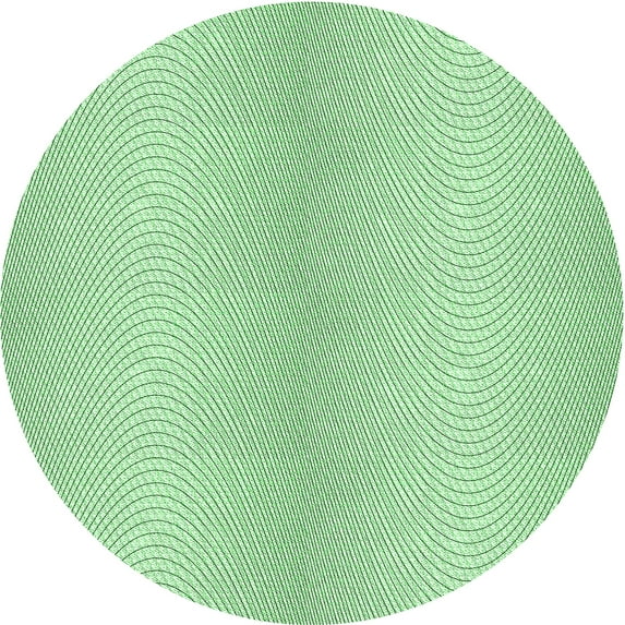Ahgly Company Indoor Round Patterned Mint Green Area Rugs, 4' Round