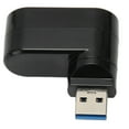 thumbnail image 3 of Concentrador USB giratorio de 90 grados, 3 puertos, Plug and Play, compatible con intercambio en caliente, concentrador USB giratorio de 180 grados para PC de escritorio, color negro, 3 of 14