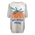 thumbnail image 6 of Trendfront Womens Summer Crew Neck Short Sleeve Tops Fruit Graphic Pattern Printed Tees Casual Everyday Style Apparel T-Shirts, 6 of 6