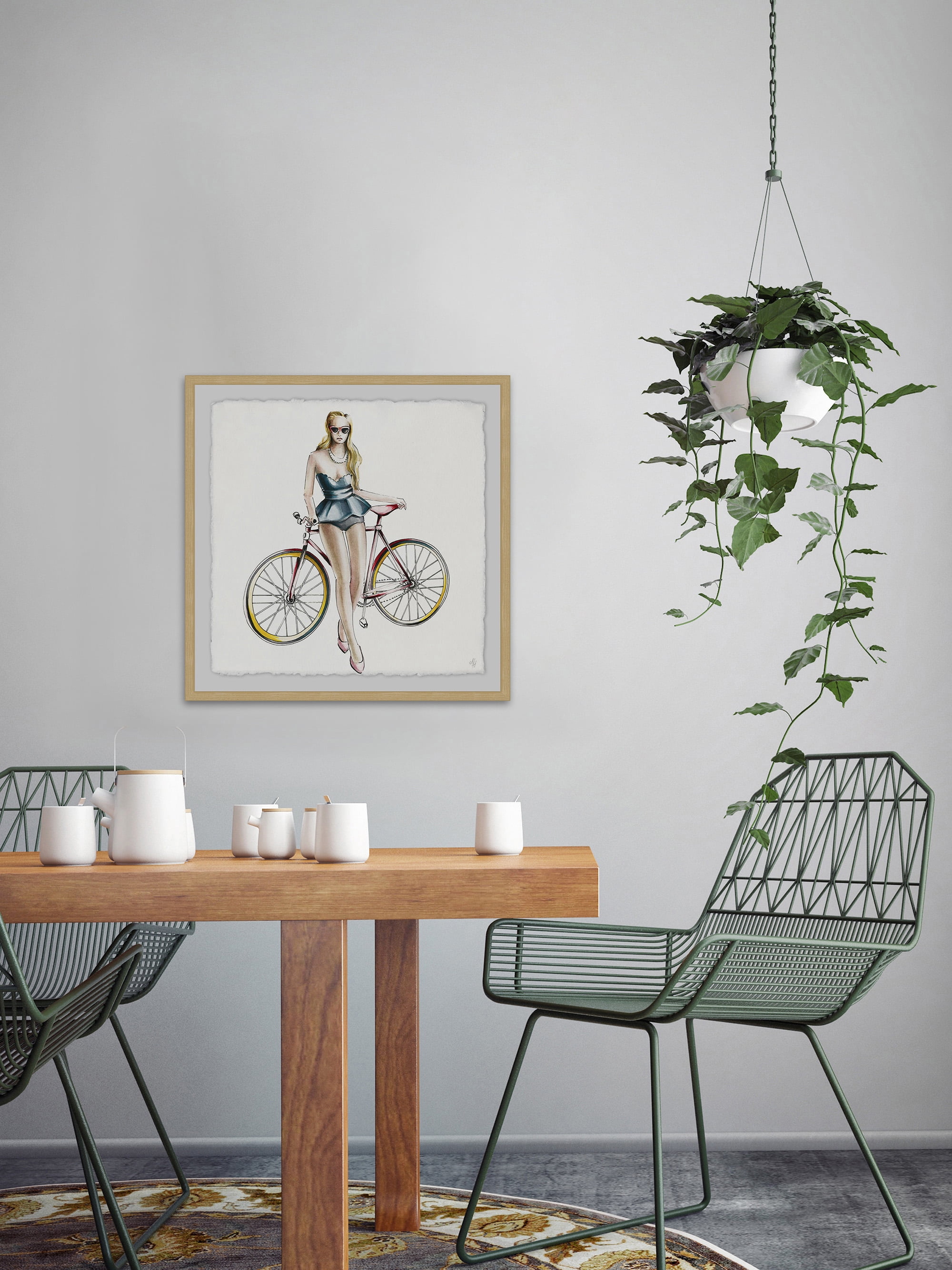 Bicycle Beauty Framed Painting Print
