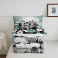 thumbnail image 2 of Highland Cow Bedding Set Cowboys Gift King, Western Farmhouse Comforter Set Bull Cattle Farm Animals Quilt, Daisy Rustic Flowers Duvet Insert, Teal Graffiti Ink Art Bedroom Decor, 2 of 6