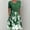 Green, variant on ZKCCNUK Women's Summer Casual Round Neck Short Sleeve Folding Floral Printed Dresses Wedding Guest Dresses for Beach Party
