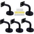 thumbnail image 1 of Set Of 5 St Handrail Brackets, St Railing Brackets, Less Steel, 60x80 Mm, For St Railings, Sill Or Balrade Indoor And, 1 of 5
